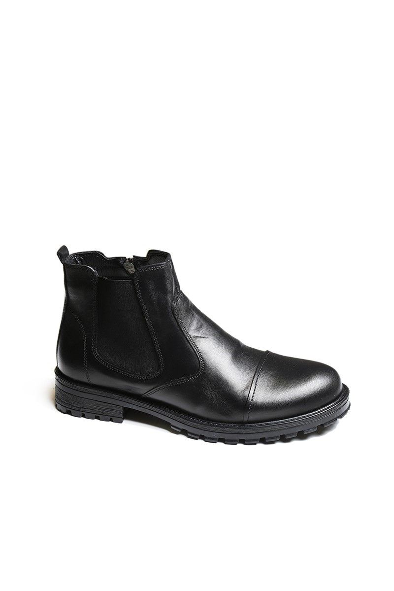 Men's leather boots - Black 2021083456