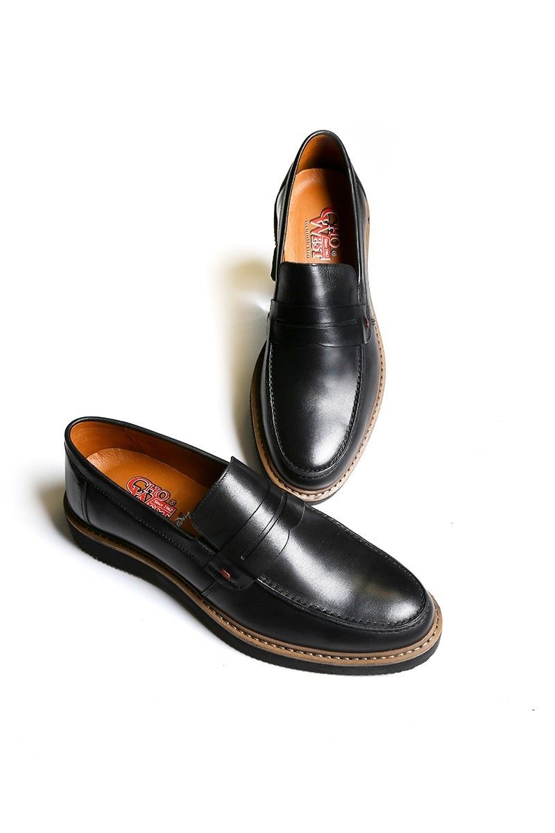 Men's Real Leather Shoes - Black #20210834563