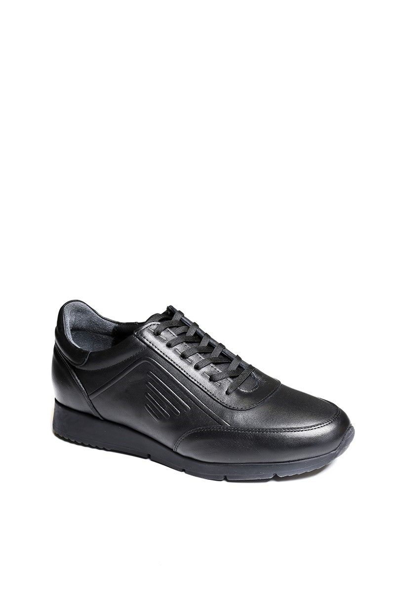Мъжки обувки от естествена кожа - Черни 20210834599