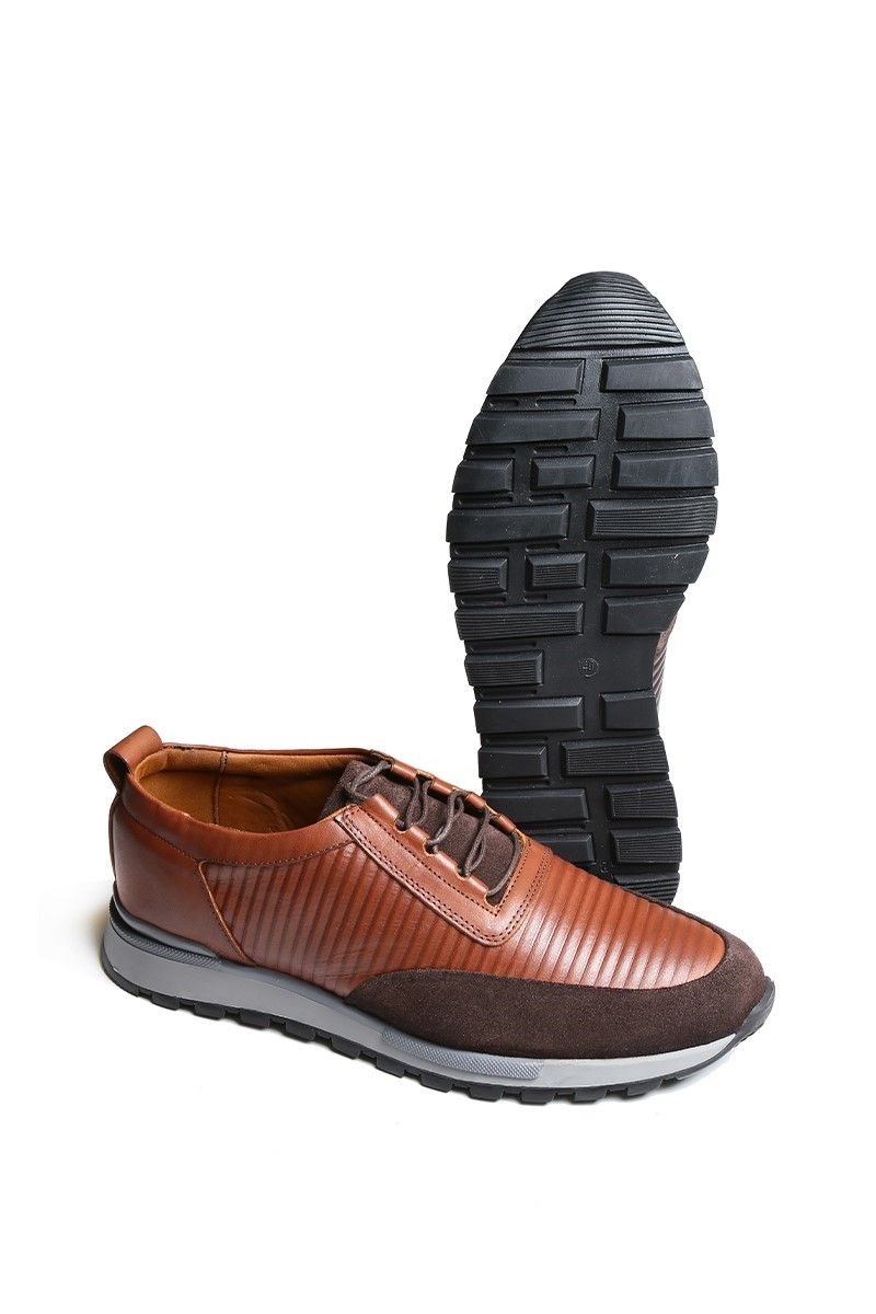 Мъжки обувки от естествена кожа - Кафяви 20210834598