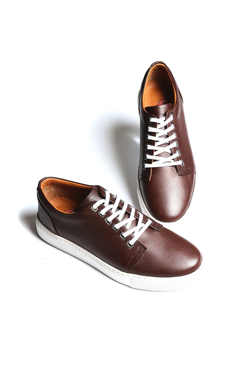 Men's Real Leather Shoes - Dark Brown #20210834573
