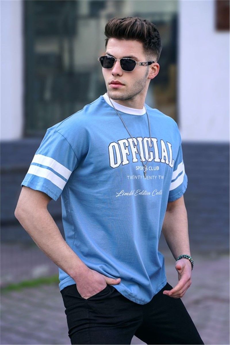 Men's Oversize T-Shirt - Light Blue #328523