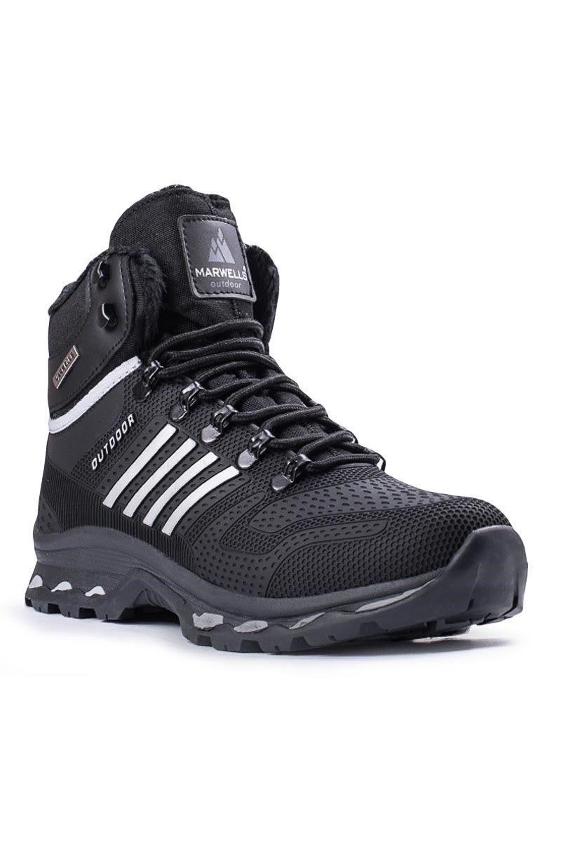 Muške planinarske cipele - crne s bijelom 2021082521