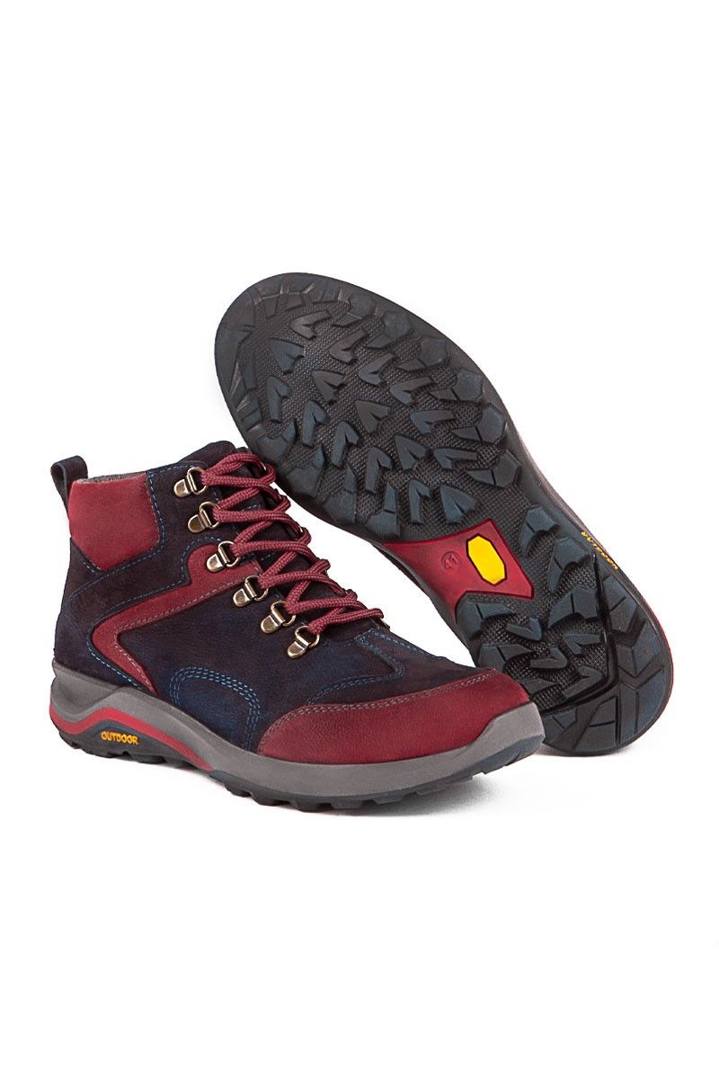 Men's Hiking Boots - Blue, Red #987948