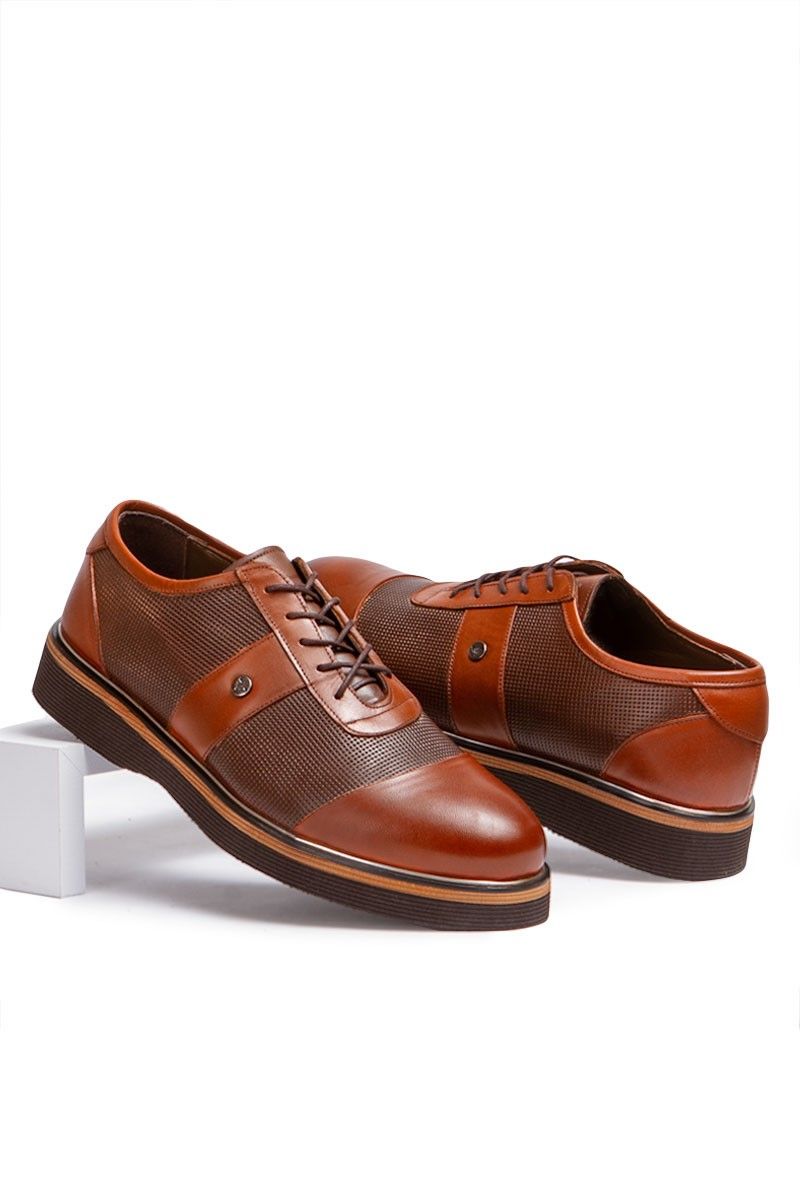 Men's Real Leather Shoes - Brown #2021652