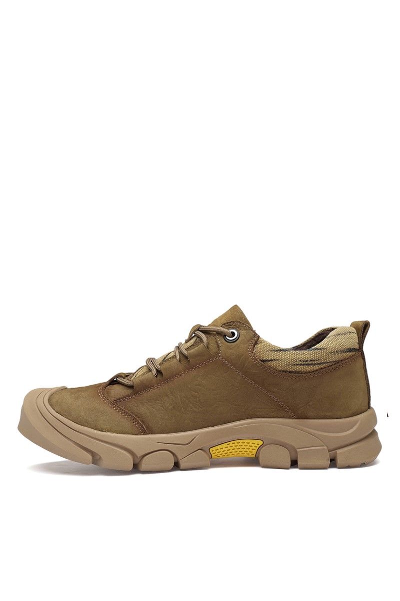 Men's Real Leather Activity Shoes - Light Brown #202318