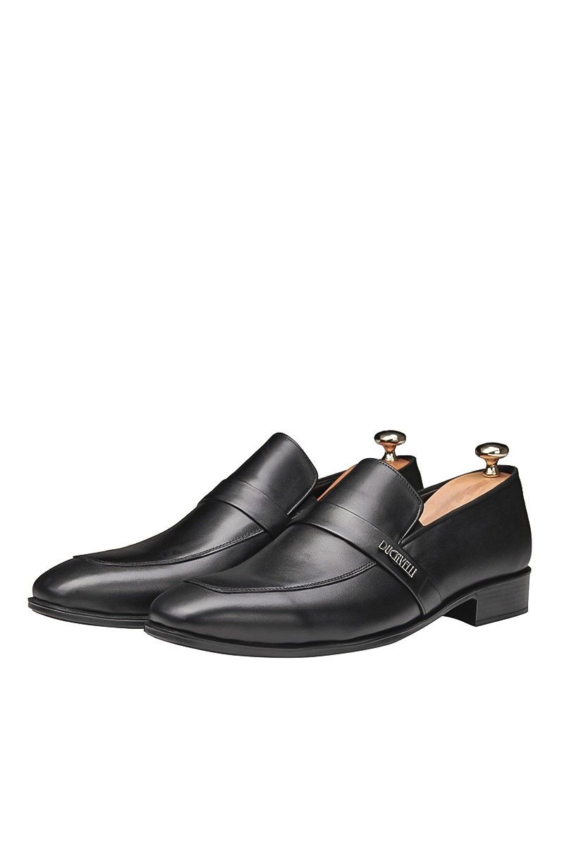 Ducavelli Men's Real Leather Shoes - Black #202096