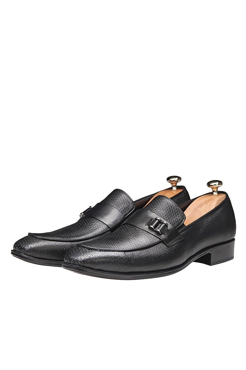 Ducavelli Men's Real Leather Shoes - Black #202108