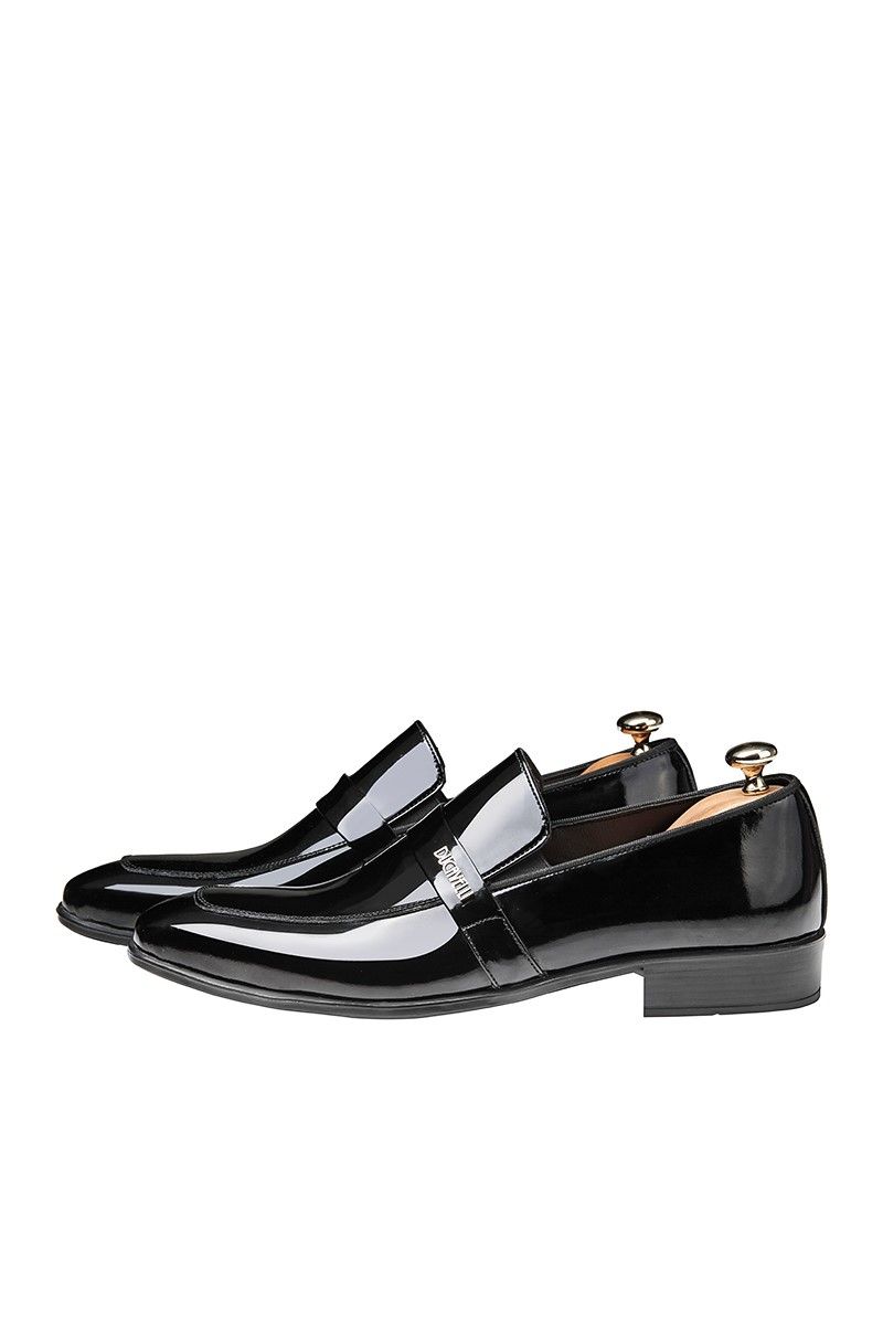 Ducavelli Men's Real Patent Leather Shoes - Black #202147