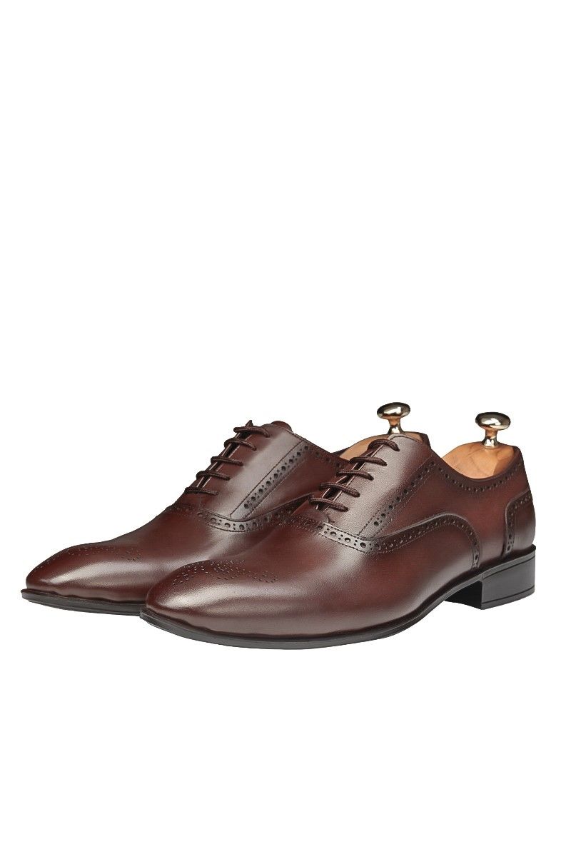 Ducavelli Men's Real Leather Oxfords - Brown #202092