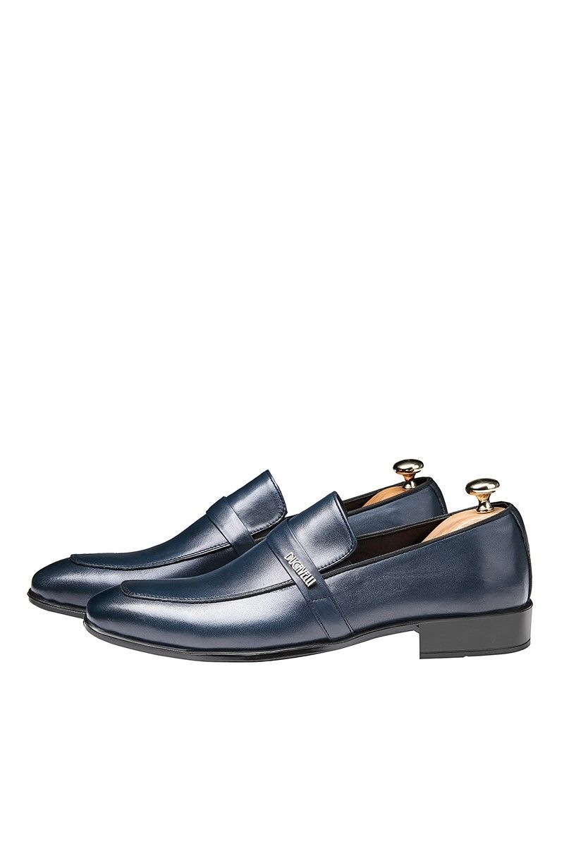 Ducavelli Men's Real Leather Shoes - Dark Blue #202145