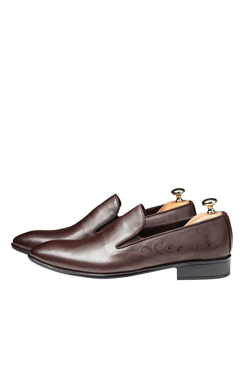 Ducavelli Men's Real Leather Shoes - Dark Brown #202129