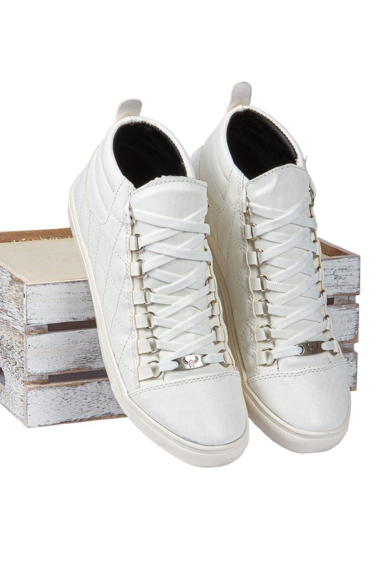 Men's High Top Trainers - White #3327892