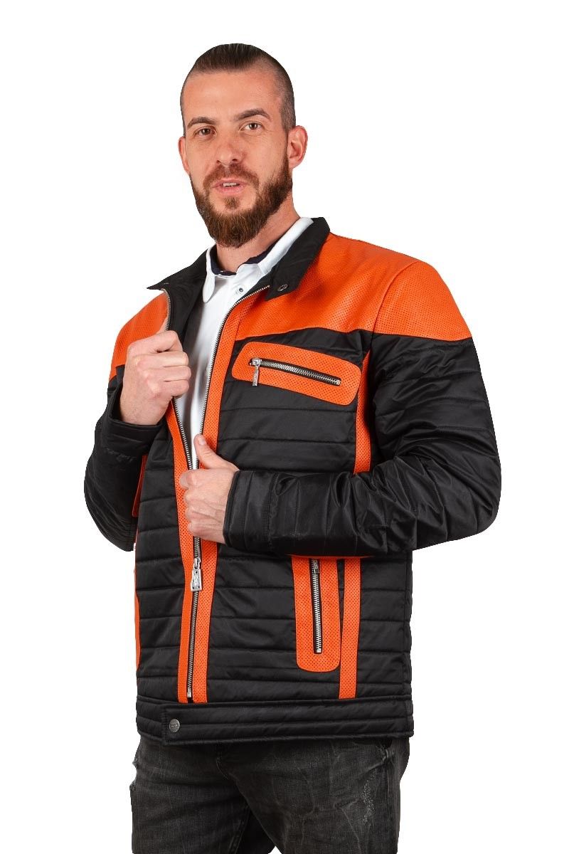 Men's Jacket - Black, Orange #7845369