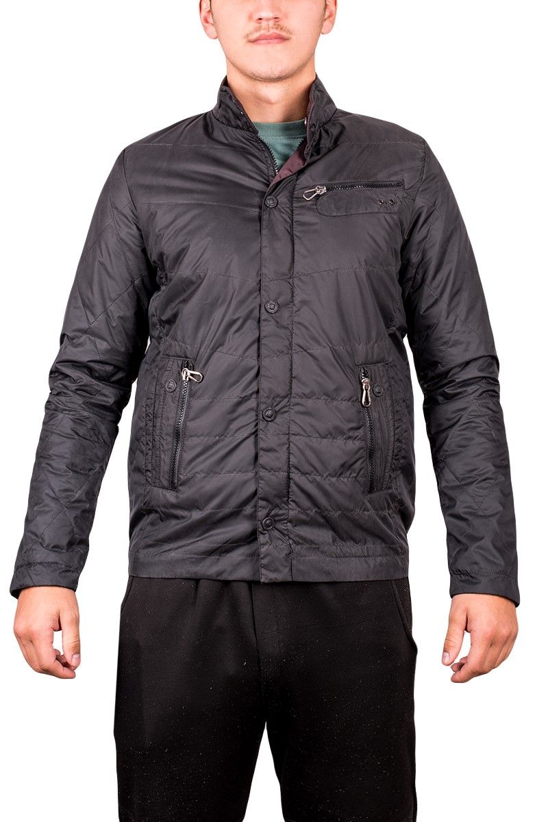 Men's jacket with outer pockets - Dark gray 20210835662