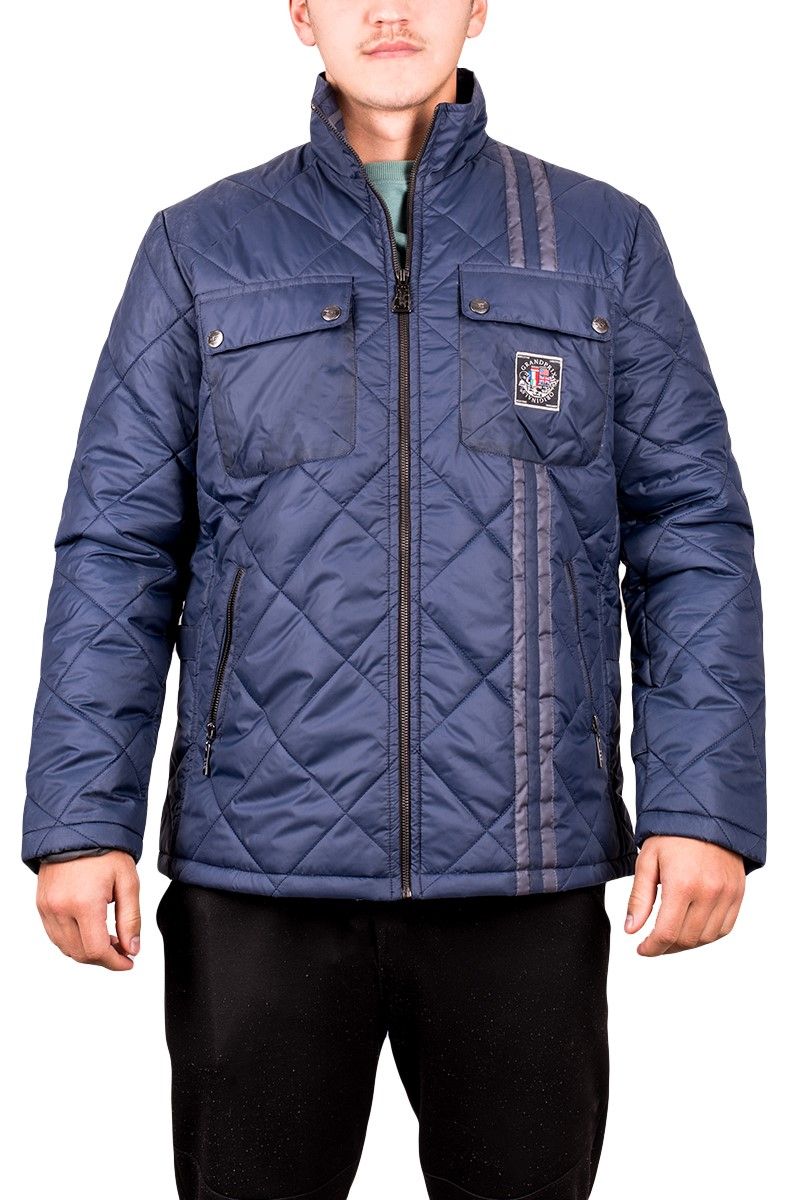 Men's jacket with external pockets - Dark blue 20210835665