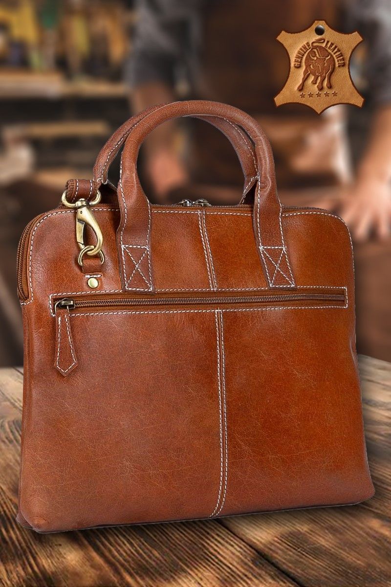 Leather Bag - Light Brown #997617