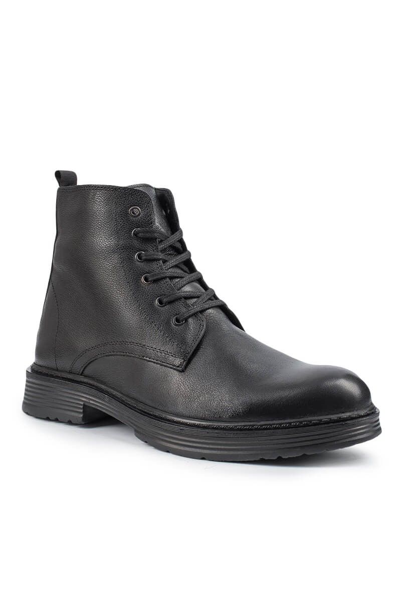 Men's Leather Boots - Black 202108355639