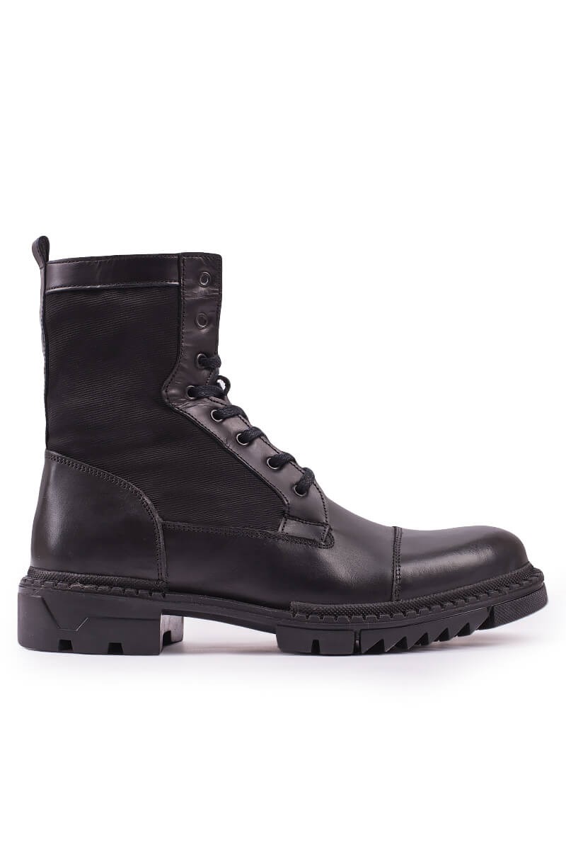 Euromart Men's boots with laces Black 20210835631