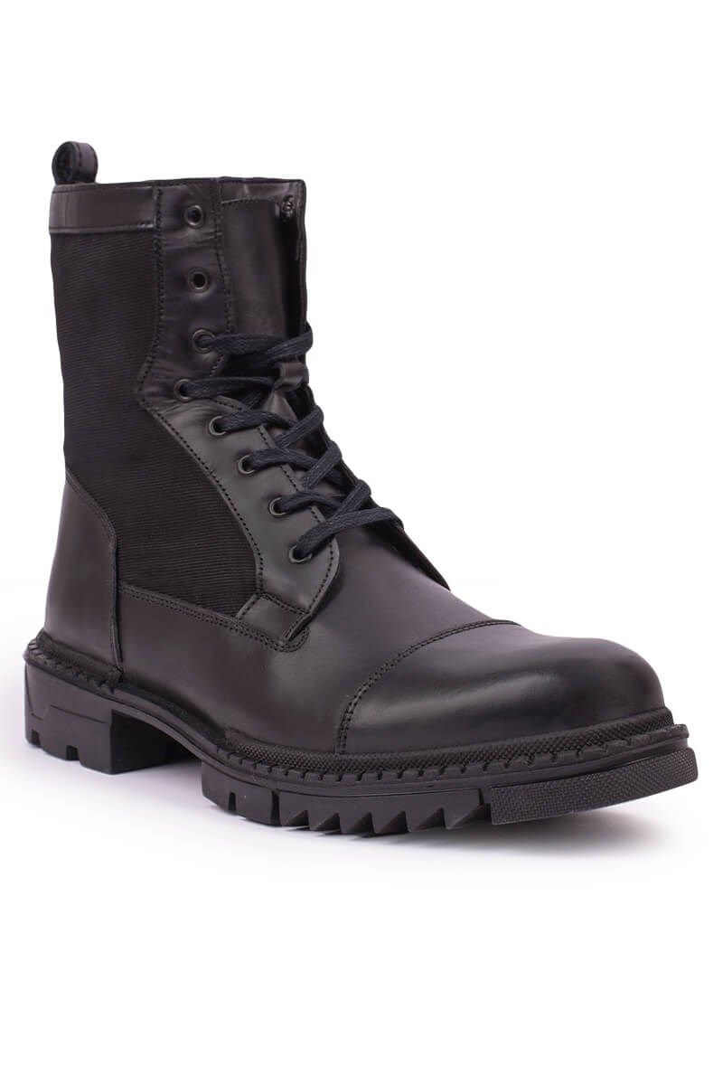 Men's boots with laces - Black 20210835631