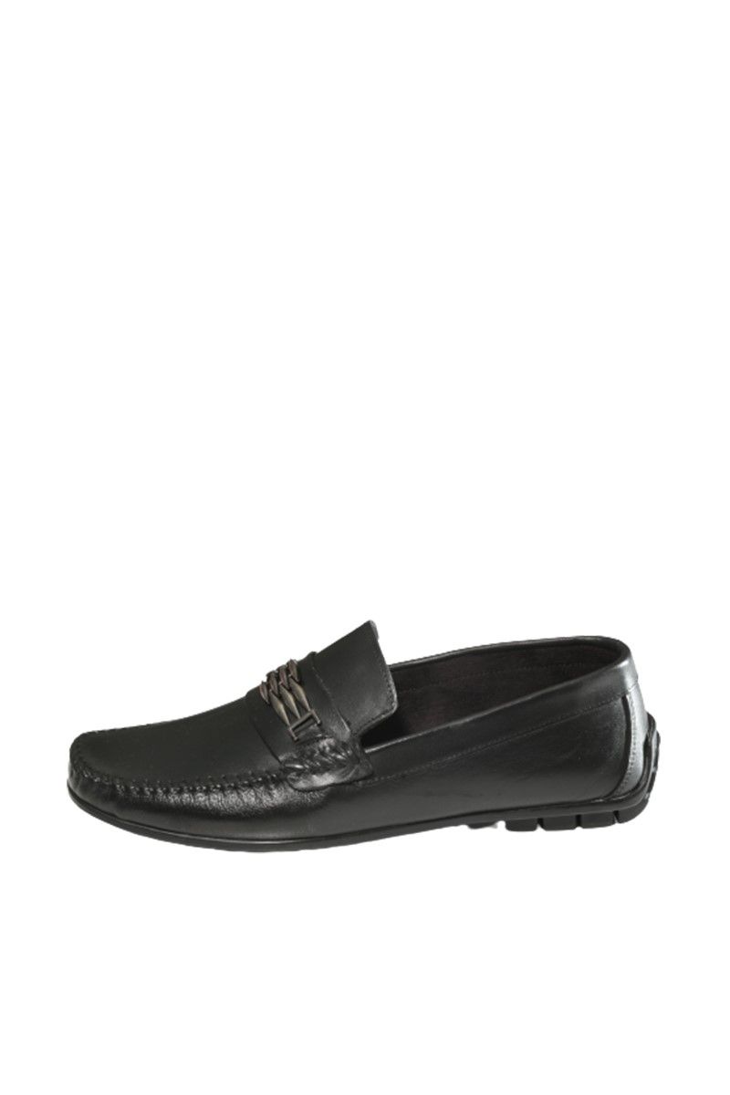 Men's leather elegant shoes - Black 20210835290