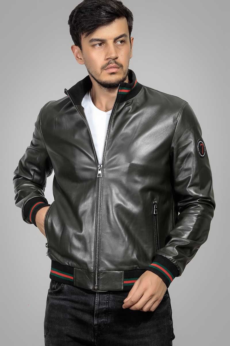 Leonardo Men's Real Leather Jacket - Black #266615