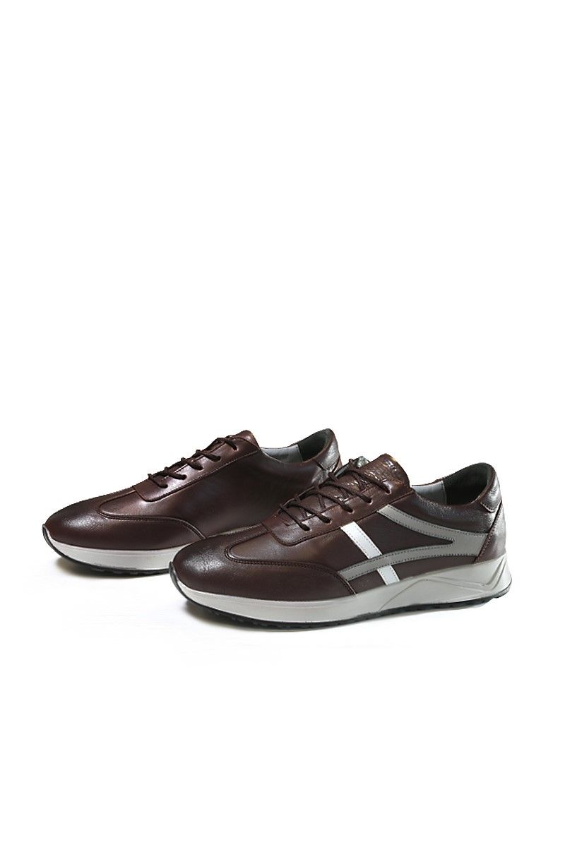 Men's leather shoes - Dark brown 20210835524