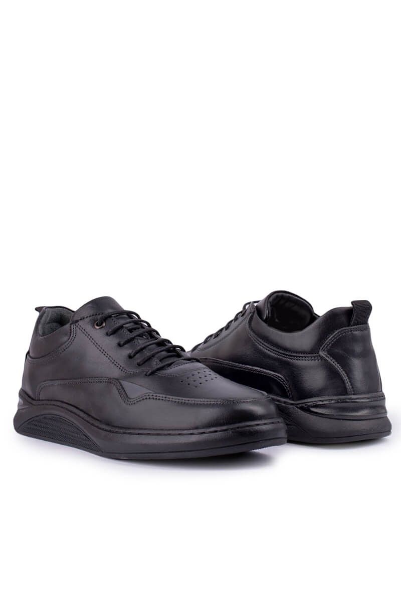 Мъжки обувки от естествена кожа - Черни 20210835135