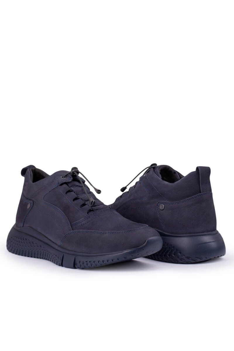 Мъжки обувки от естествен набук - Черни 20210835136