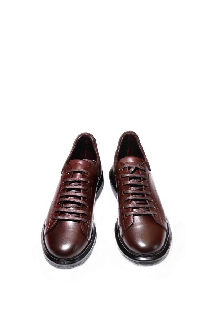 Men's leather shoes - Dark brown 20210835181