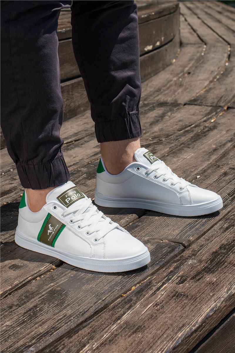 Men's Trainers - White, Green #306857
