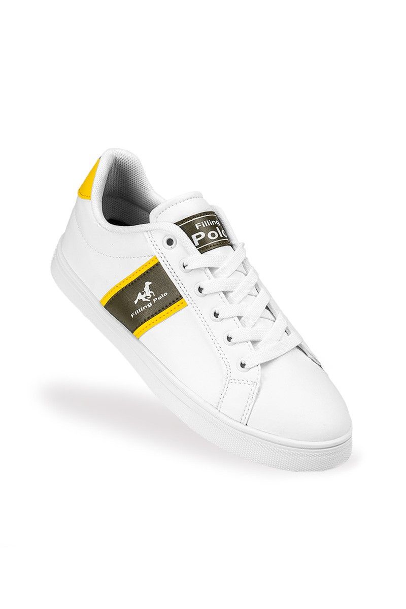 Férfi cipő - fehér / sárga #306855