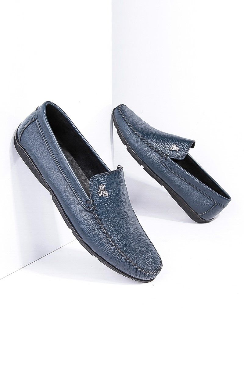 GPC Men's Real Leather Loafers - Blue #795965707