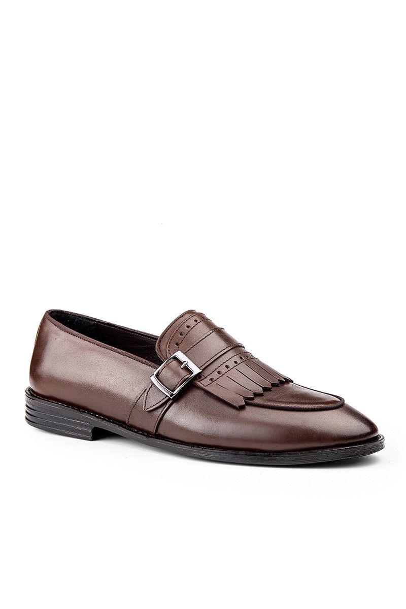 Ducavelli Men's Real Leather Kiltie Loafers - Brown #362514804