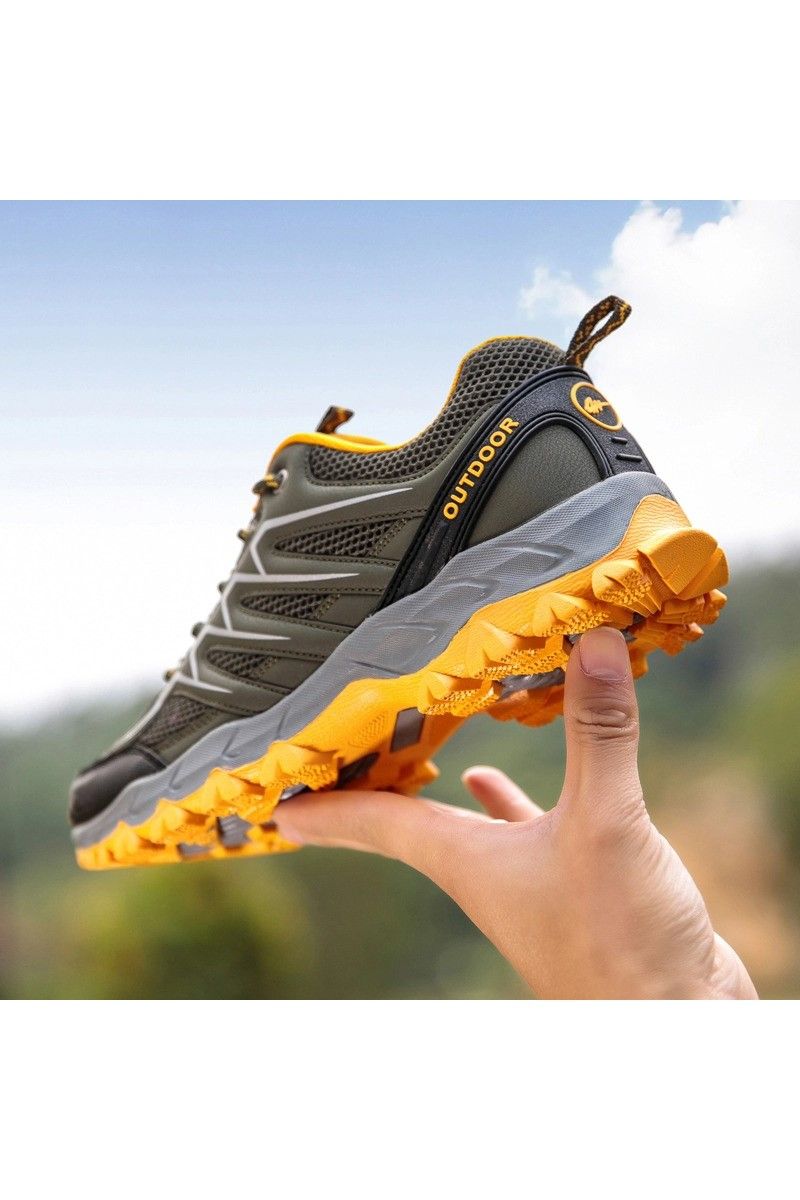 Men's Hiking Shoes - Grey, Yellow #9979484
