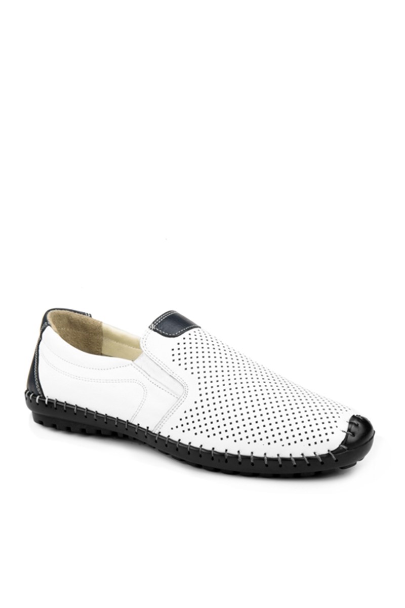 GPC POLO Męskie skórzane buty. Ręcznie robione  - białe  81044490