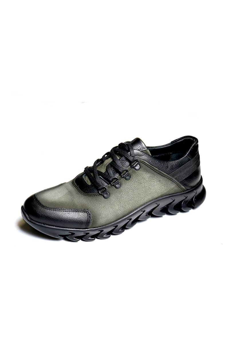 Men's leather shoes - Khaki 20210834711