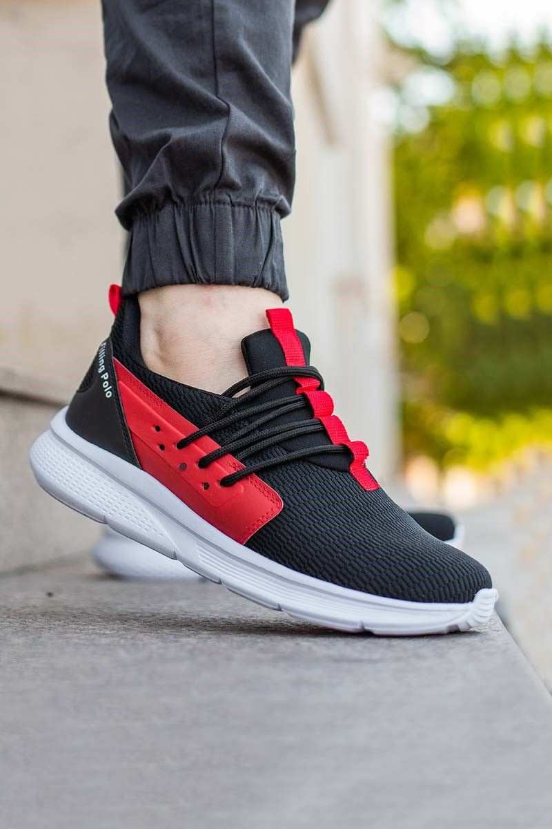 Men's Trainers - Black, Red #2021689