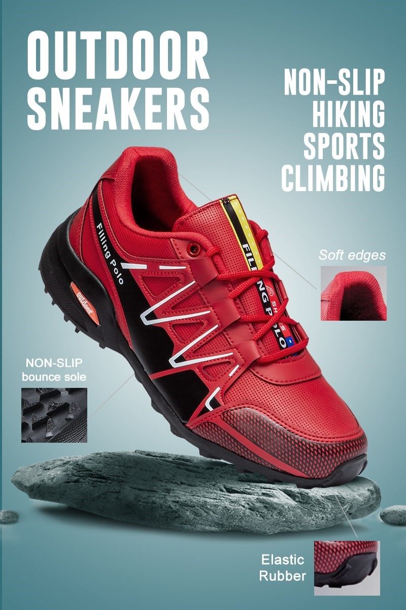 Men's Hiking Shoes - Red #988145