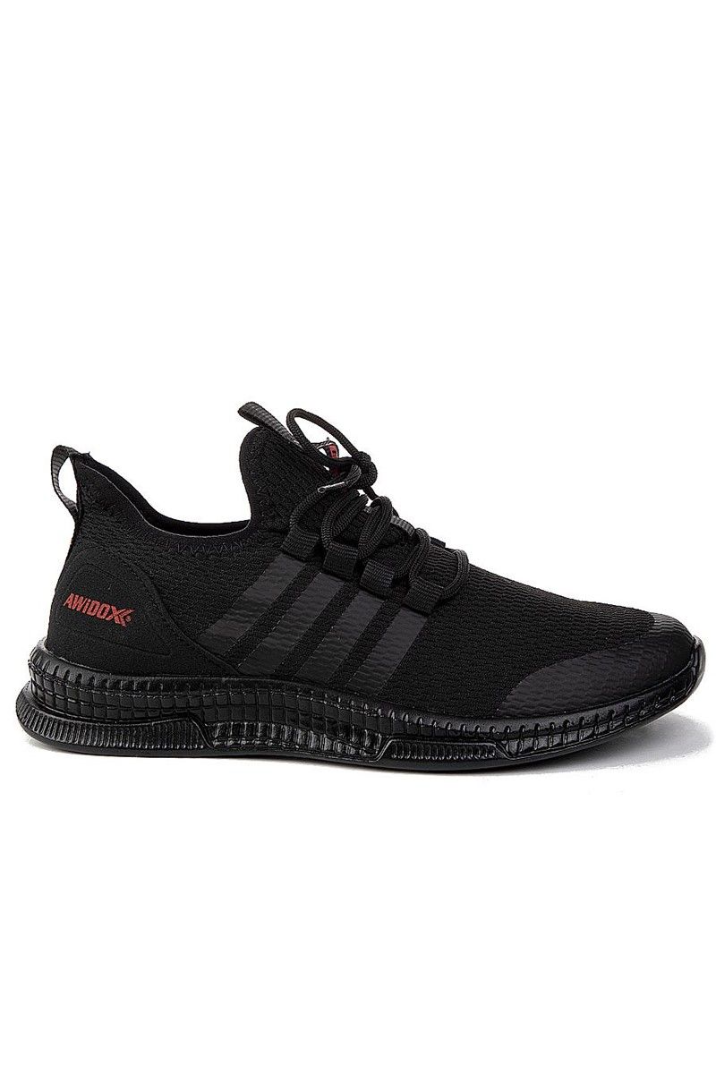 Men's Fabric Running Shoes - Black #2021661