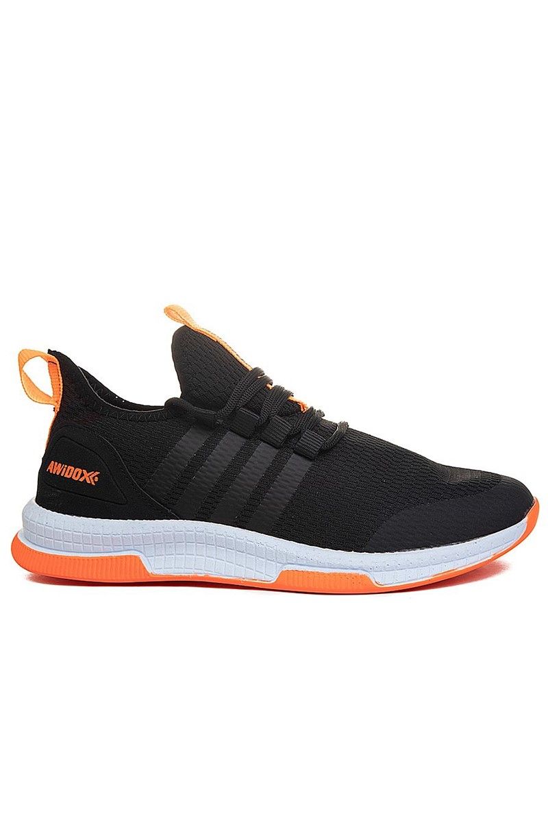 Men's Fabric Running Shoes - Black, Orange #2021660