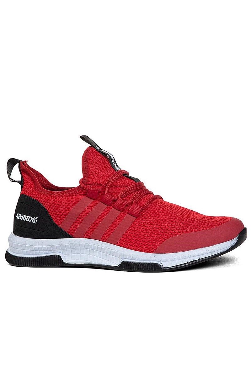 Men's Fabric Running Shoes - Red, Black #2021659