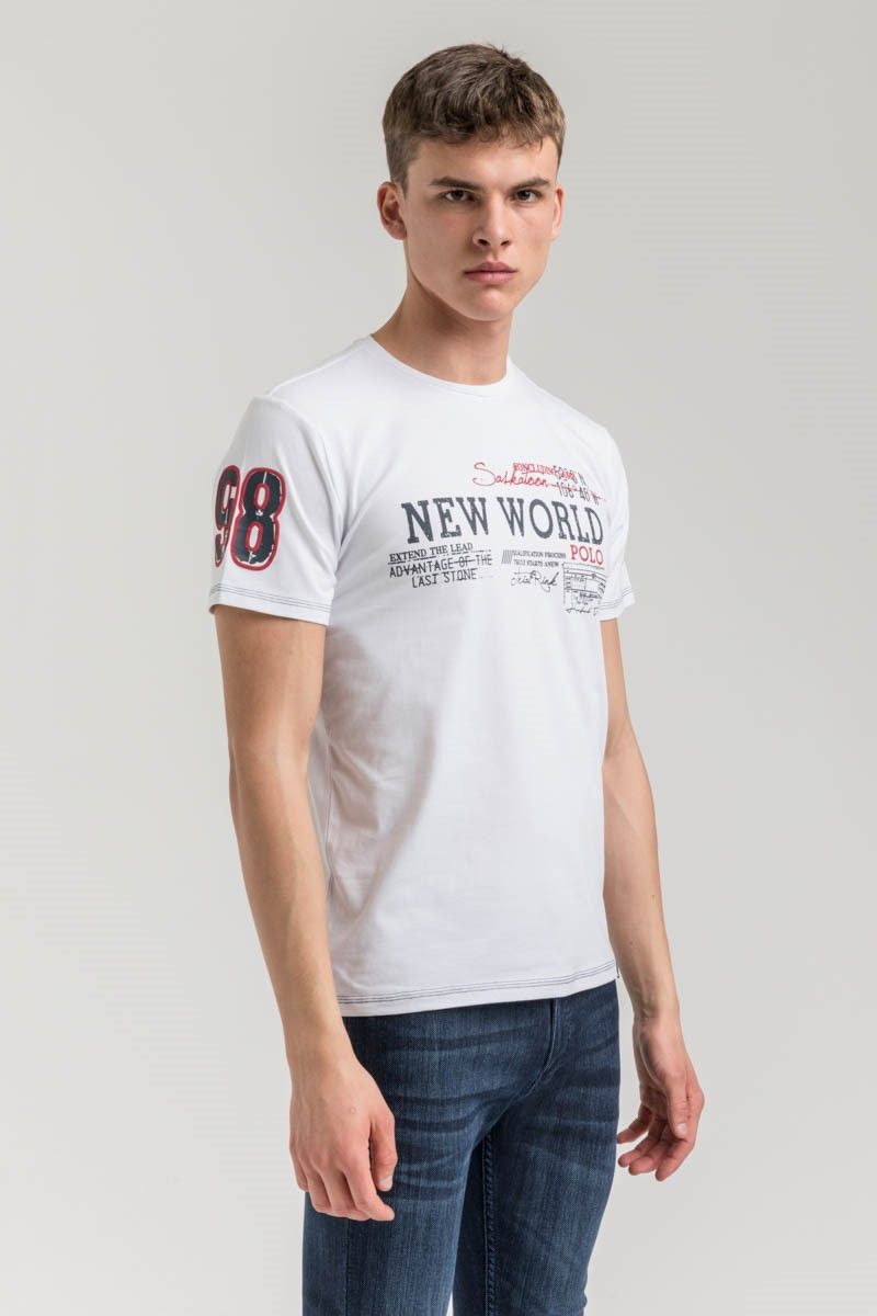 New World Polo Men's T-Shirt - White #2021479