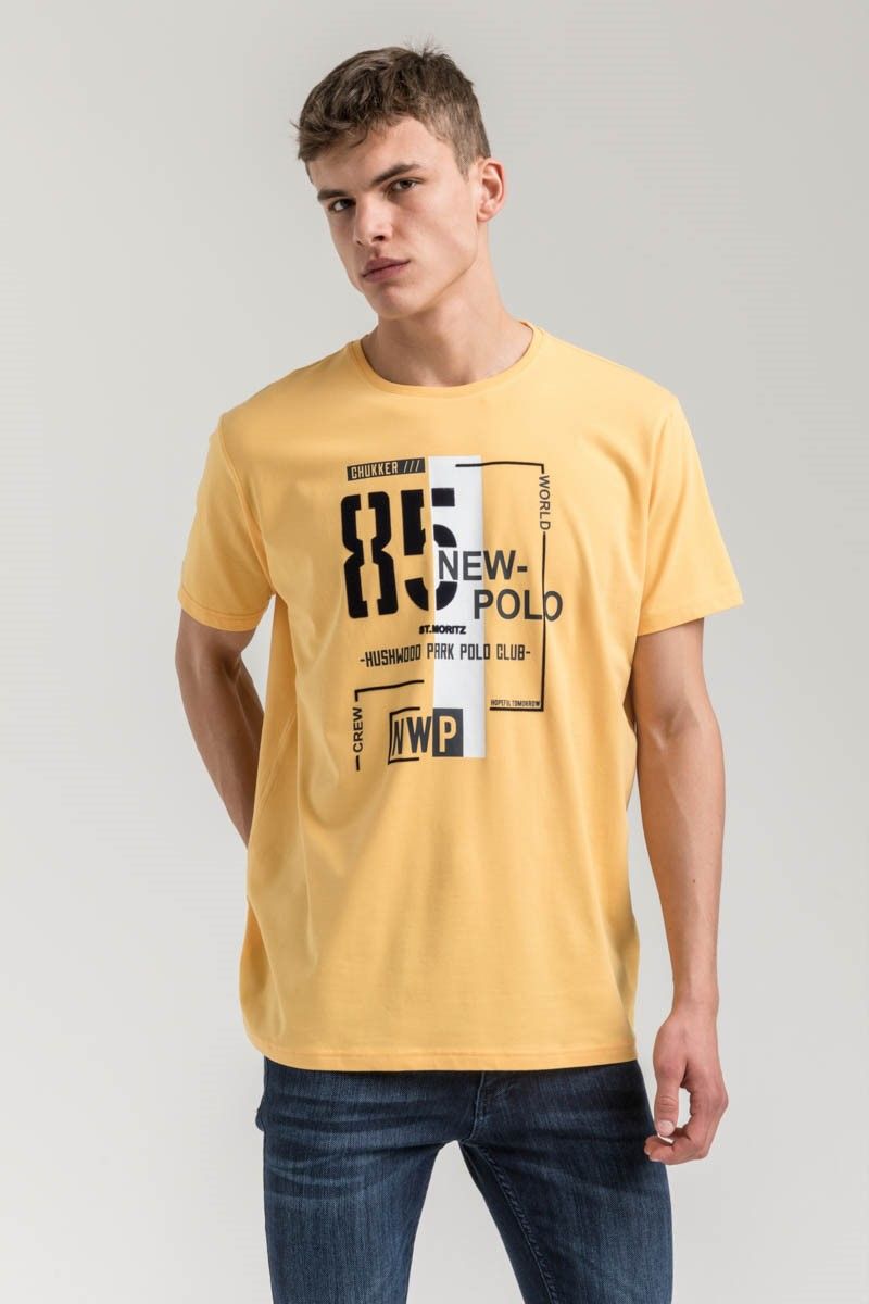 New World Polo Men's T-Shirt - Mustard #2021534