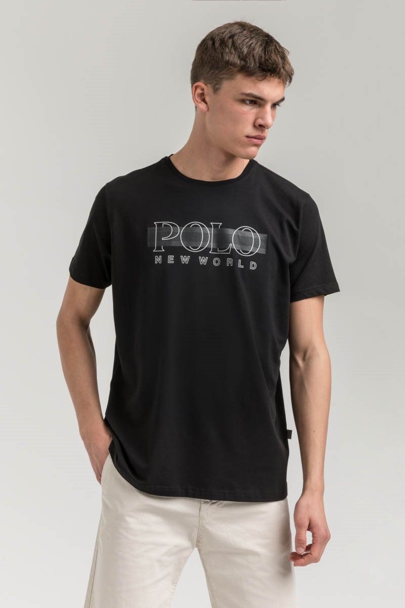 New World Polo Men's T-Shirt - Black #2021545