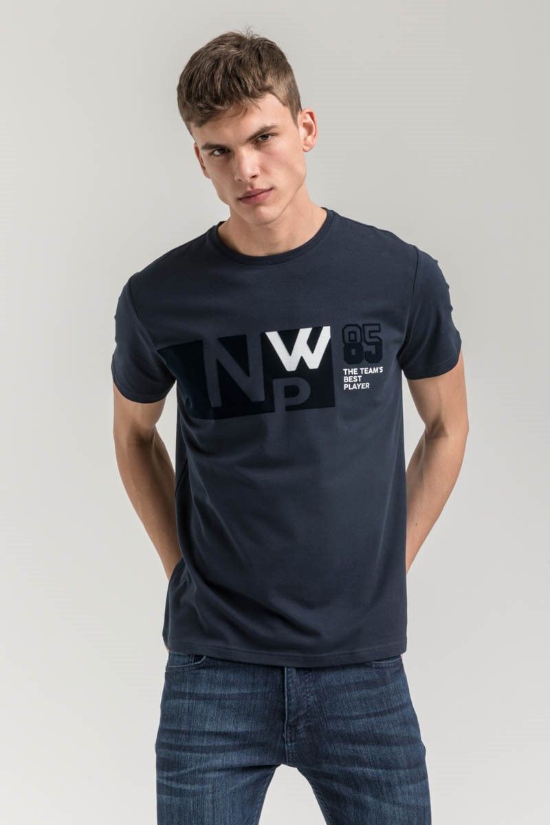 New World Polo Men's T-Shirt - Dark Blue #2021493