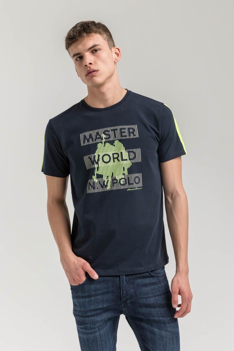 New World Polo Men's T-Shirt - Dark Blue #2021501