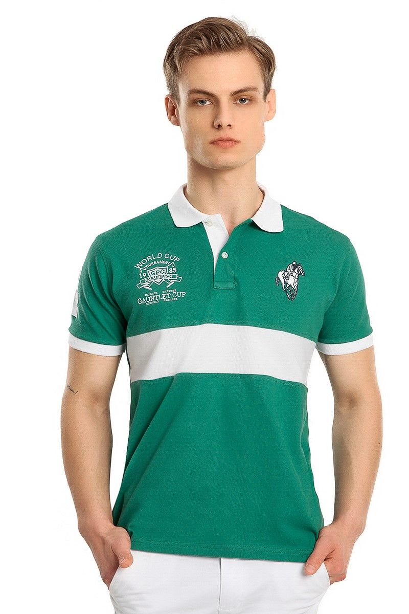 GPC POLO T-shirt Uomo - Verde/Bianco 21156879