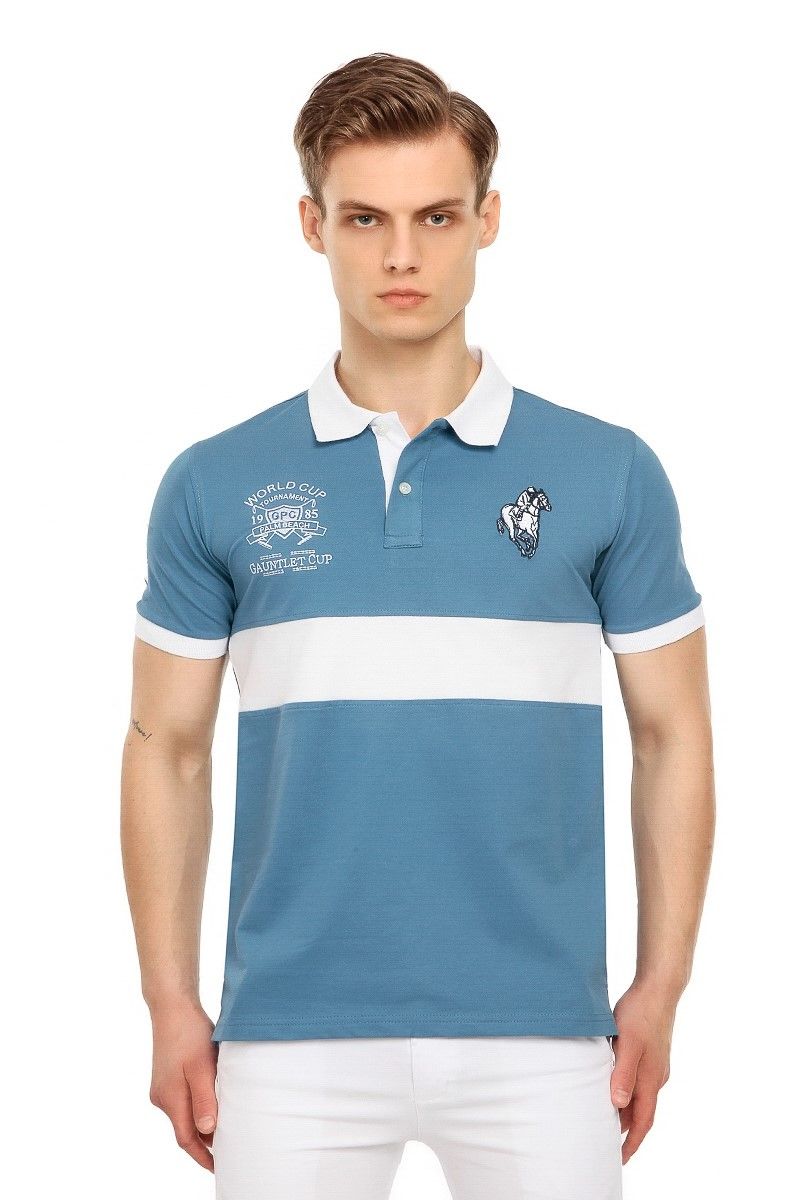 GPC POLO T-shirt uomo - Blu/Bianco 21156880