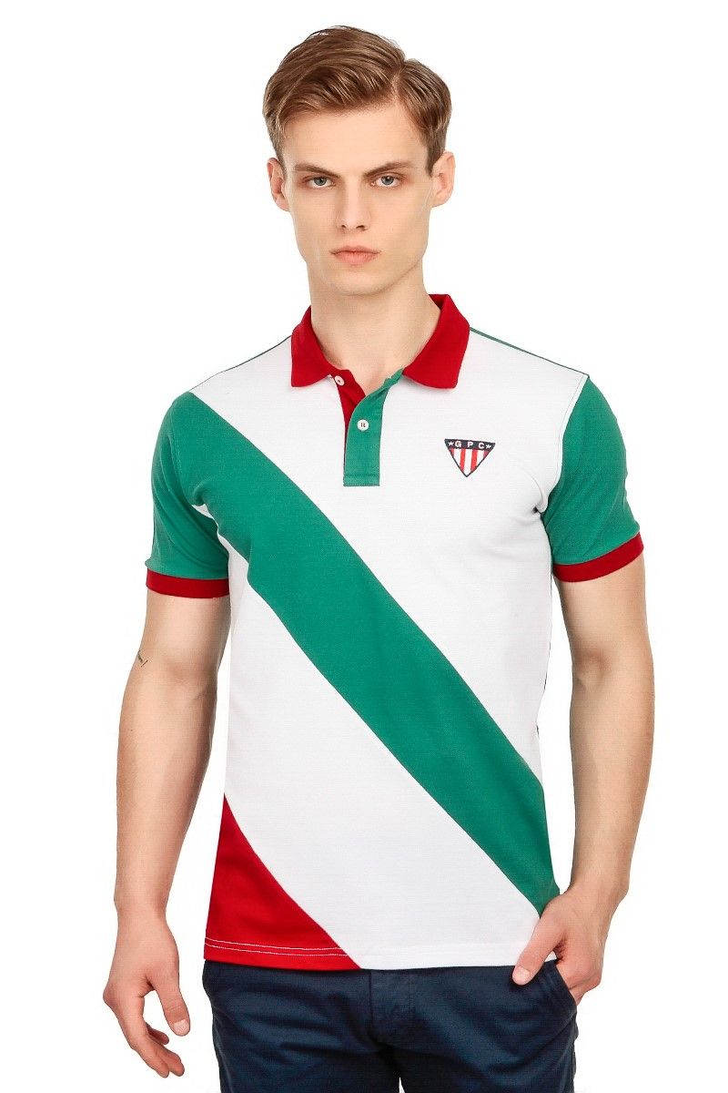 GPC POLO T-shirt uomo - Verde/Rosso 21156887